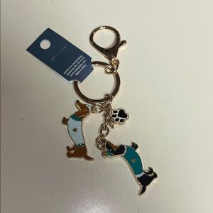 Dachshund Dog Charm Keychain